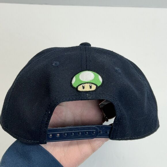 Super Mario Nintendo Navy Blue Snapback Hat Cap Yoshi Luigi Toad OSFM - Picture 8 of 9